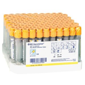 Tubo amarillo 5ml hemogard c/100. Vacutainer